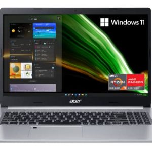 Acer Aspire 5 A515-45-R8AH Slim Laptop | 15.6" Full HD IPS | AMD Ryzen 3 5300U Quad-Core Mobile Processor | 4GB DDR4 | 128GB NVMe SSD | WiFi 6 | FP Reader | Backlit KB | Windows 11 Home in S Mode