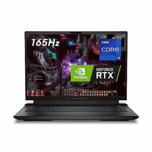 Alienware m18 Intel Gaming Laptop, 18-inch QHD+ (2560 x 1600) 165Hz 3ms Display with FHD IR Camera, 13th Gen Intel Core i9 13900HX, NVIDIA GeForce RTX 4070, 32GB DDR5 RAM, 1TB SSD, Dark