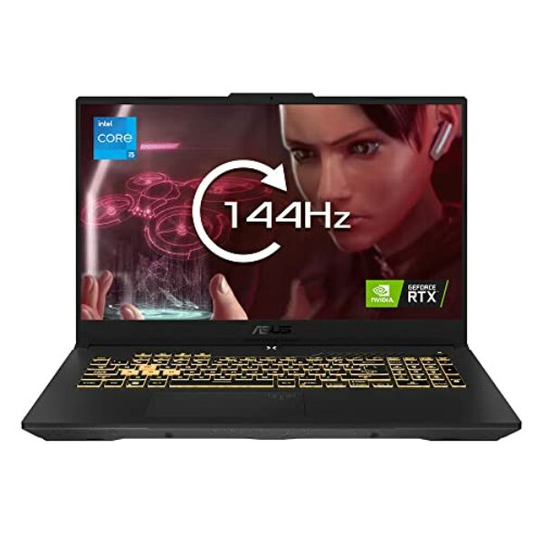 ASUS Laptop TUF F17 FX707ZV 17.3 144Hz Full HD Gaming Laptop (Intel i5-12500H, NVIDIA GeForce RTX 3050, 8GB RAM, 512GB SSD, Windows 11)