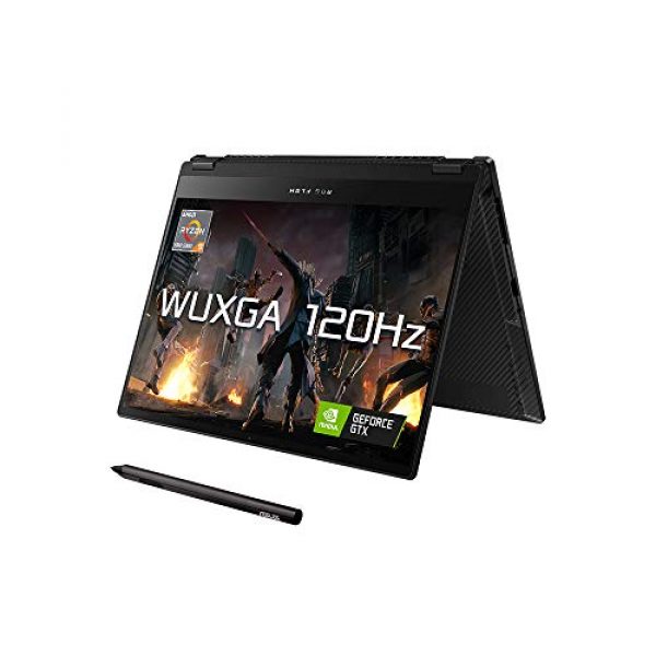 ASUS ROG Flow X13 GV301QEZ 13.4" WUXGA 120Hz Touchscreen Gaming Laptop (AMD Ryzen 9-5900HS, Nvidia GeForce RTX 3050Ti, 16GB RAM, 1TB PCIe SSD, 360-Degree Hinge, WiFi 6, Windows 10) Includes Stylus Pen