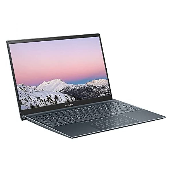 ASUS ZenBook 14 UM425 Full HD 14” Ultrabook Laptop (AMD Ryzen 5-4500U, 8GB RAM, 512GB SSD, Backlit Keyboard, Windows 10) Includes LED Number Trackpad