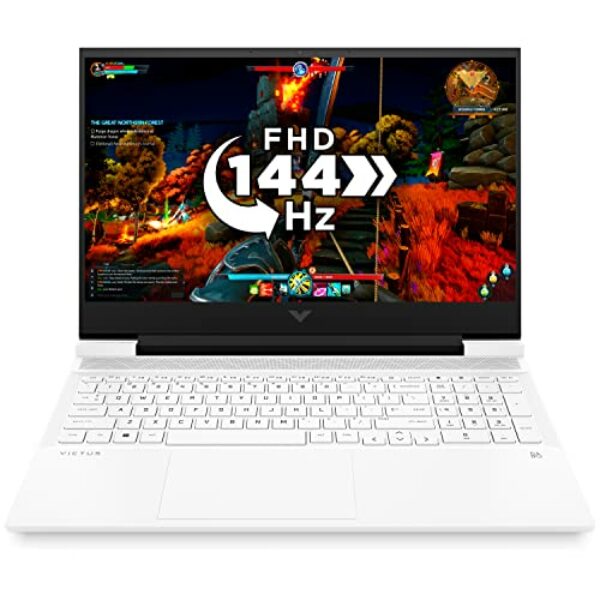 HP Victus Gaming Laptop PC 16-d0002na| Intel Core i5-11400H Processor | 8GB RAM | 512GB SSD | NVIDIA GeForce RTX 3050 Ti Laptop GPU | 16 inch FHD display | 144Hz | Microsoft Windows 11 | White