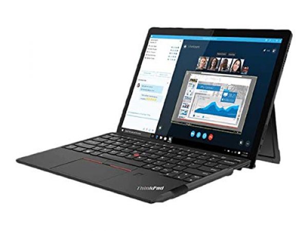 Lenovo ThinkPad X12 Detachable Hybrid (2-in-1) 31.2 cm (12.3") Touchscreen Full HD+ Intel® Core i3 8 GB LPDDR4x-SDRAM 256 GB SSD Wi-Fi 6 (802.11ax) Windows 10 Pro Black