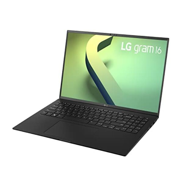 LG gram laptop 16Z90Q - 16 Inch, Intel Evo Core i7 - 12th Gen, 80Wh Battery, (2560 x 1600 px), 16 GB RAM, 1 TB SSD Memory, Windows 11 OS - Black