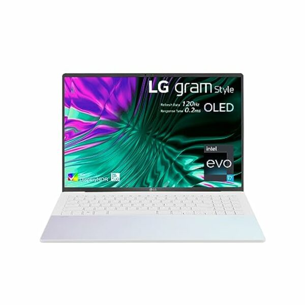 LG gram Style 2023 16Z90RS 16 inch ultra-lightweight OLED laptop, intel i7-1360P, 32GB RAM, 2TB SSD, Dolby ATMOS, Windows 11 (Holographic White)