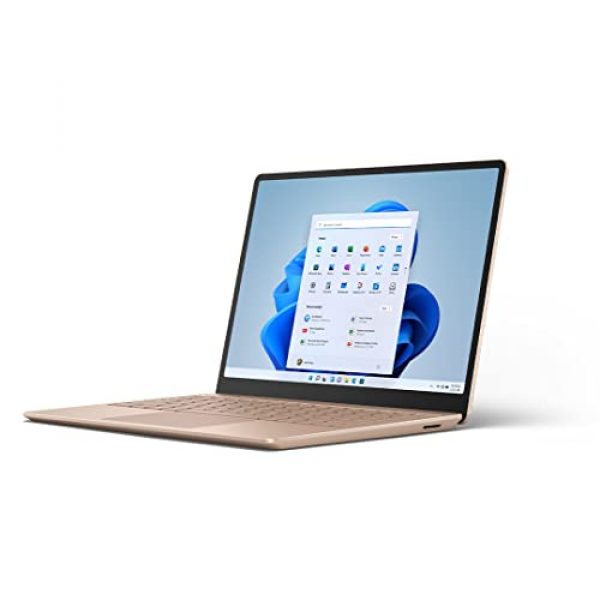 Microsoft Surface Laptop Go 2 Ultra-Thin 12.4” Touchscreen Laptop - Sandstone - Intel Core i5 - 8GB RAM - 256GB SSD - Windows 11 Home - 2022 model