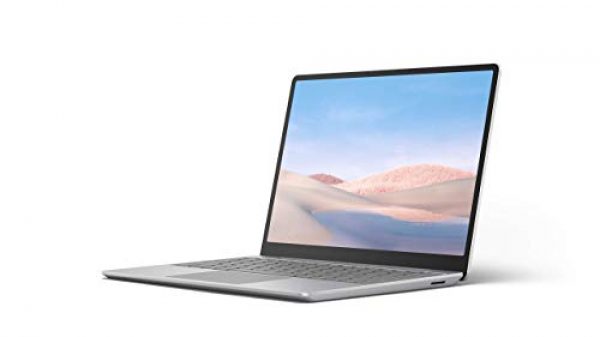 Microsoft Surface Laptop Go Ultra-Thin 12.4” Touchscreen Laptop (Platinum) - Intel 10th Gen Quad Core i5, 8GB RAM, 128GB SSD, Windows 10 Home in S Mode, 2020 Edition