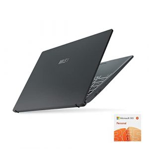 MSI Prestige 14 A12UC, 14" Notebook, Microsoft 365 Bundled, Full HD close to 100% sRGB, Intel i5-1240P, Nvidia RTX3050, 8GB LPDDR4, 512GB PCIe Gen 4x4 SSD, WiFi 6E, Windows 11 - Carbon Gray