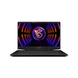 MSI Stealth 17 Studio Gaming Laptop (A13VH-018UK), Latest Intel Core i9-13900H, 17.3" UHD, 144Hz Panel, Latest GeForce RTX 4080, GDDR6 12GB, 32GB, 2TB SSD, Windows 11 - Core Black