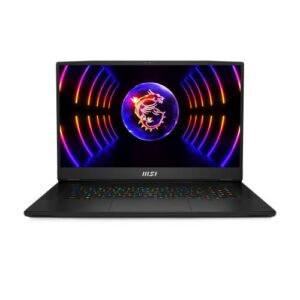MSI Titan GT77 HX Gaming Laptop (13VH-047UK), Latest Intel Core i9-13980HX, 17.3" UHD, 144Hz, Mini LED Panel, Latest GeForce RTX 4080, GDDR6 12GB, 64GB, 4TB SSD, Windows 11 - Core Black