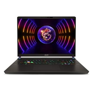 MSI Vector GP78HX Gaming laptop (13VH-405UK), Intel Core i9-13980HX, 17.0" QHD+240Hz Panel, NVIDIA GeForce RTX 4080 GDDR6, 8GB*2 DDR5, 1TB NVMe PCIe Gen, Windows 11- Cosmos Gray